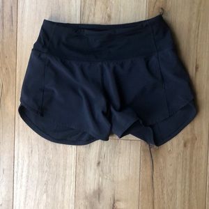 Black Speed Up Mid-Rise Lined Short 4" size 0